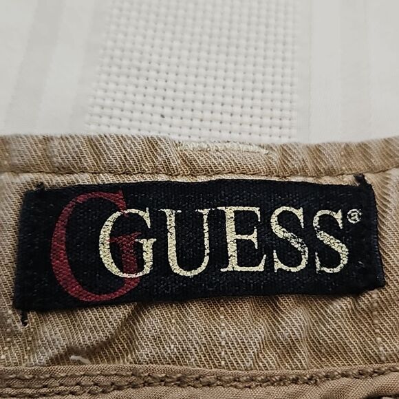 Guess Men's Cargo Khaki Cotton Shorts Size 31 - Picture 5 of 16